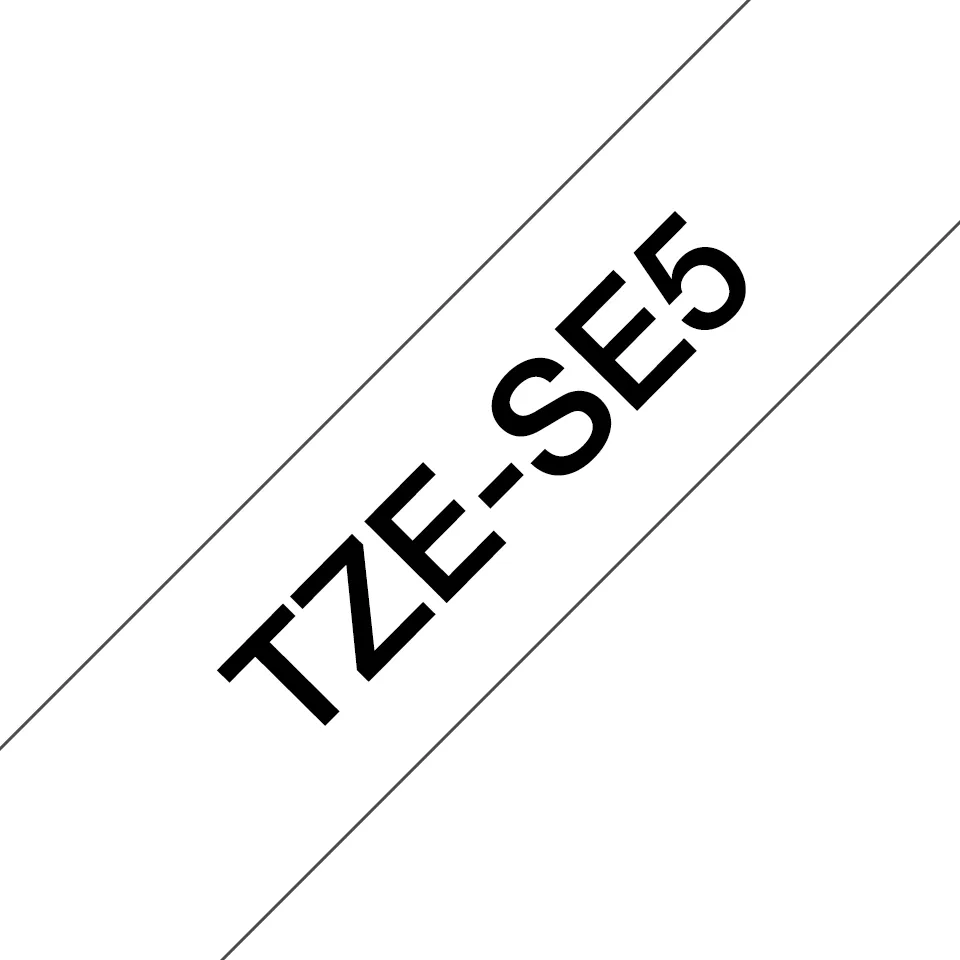 Brother - TZe-SE5, bílá / černá (24mm,plombovací)