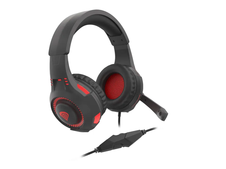Herní sluchátka Genesis RADON 210/7.1/USB/Drát/Černá-červená