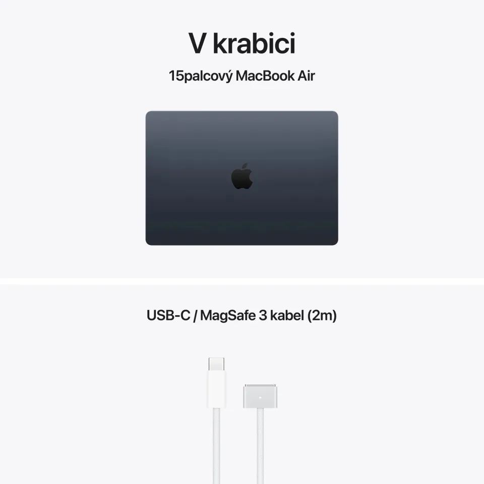 Apple MacBook Air 15"/M5/15,3"/2880x1864/16GB/1TB/M5/Tahoe/Midnight/1R