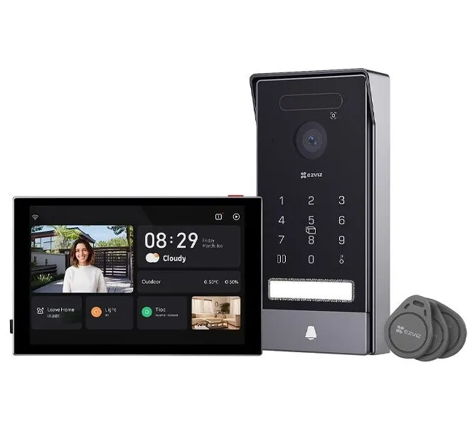EZVIZ chytrý domácí interkom HP7 Pro 4K/ Wi-Fi/ 3840 x 2160/ 8" dotykový monitor/ videotelefon/ bezdrátový zvonek/ IP65