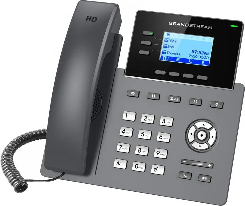 Grandstream GRP2603P SIP telefon, 2,48" LCD podsv. displej, 6 SIP účty, 2x1Gbit port, PoE