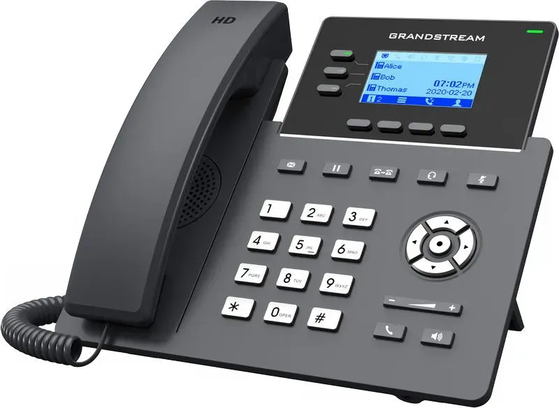 Grandstream GRP2603P SIP telefon, 2,48" LCD podsv. displej, 6 SIP účty, 2x1Gbit port, PoE