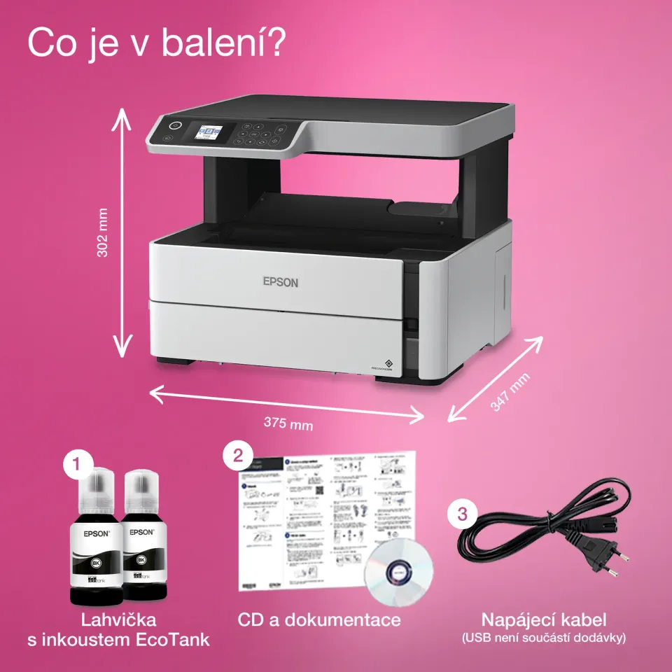 EPSON EcoTank M2170 - A4/39ppm/1ink/USB/Wi-Fi/Duplex