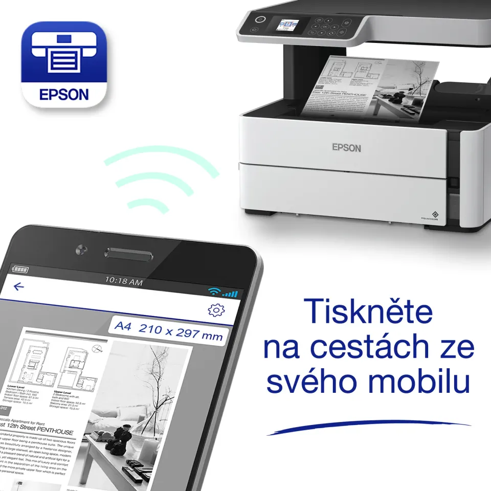 EPSON EcoTank M2170 - A4/39ppm/1ink/USB/Wi-Fi/Duplex