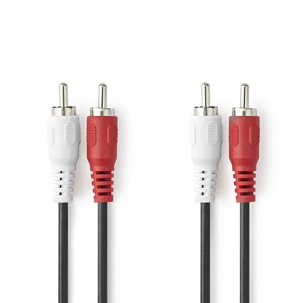 Nedis CAGL24200BK100 - Stereo Audio Kabel | 2x RCA Zástrčka - 2x RCA Zástrčka |