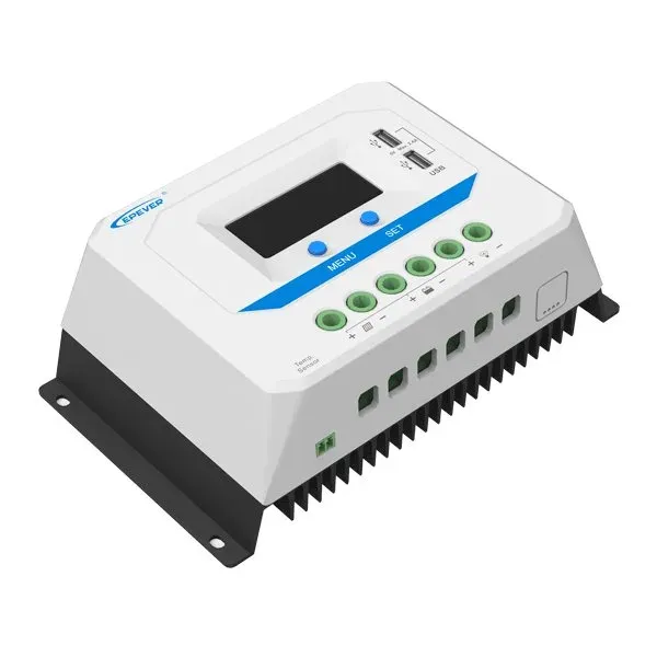 EPEVER VS3024AU solární PWM regulátor 12/24 V, 30 A, USB, vstup 50V