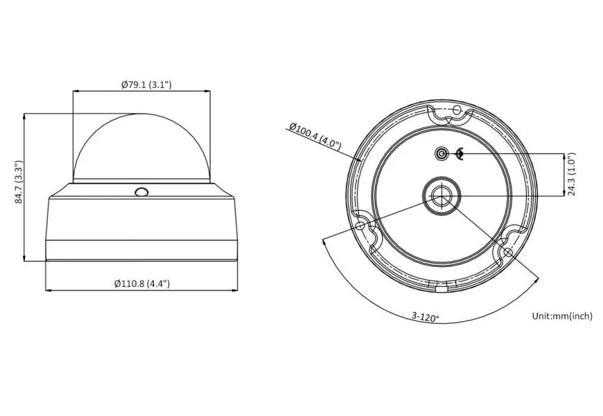 Hikvision DS-2CD2143G2-IS(2.8mm) - 4MPix IP Dome kamera; IR 30m, Audio, Alarm, IP67, IK10