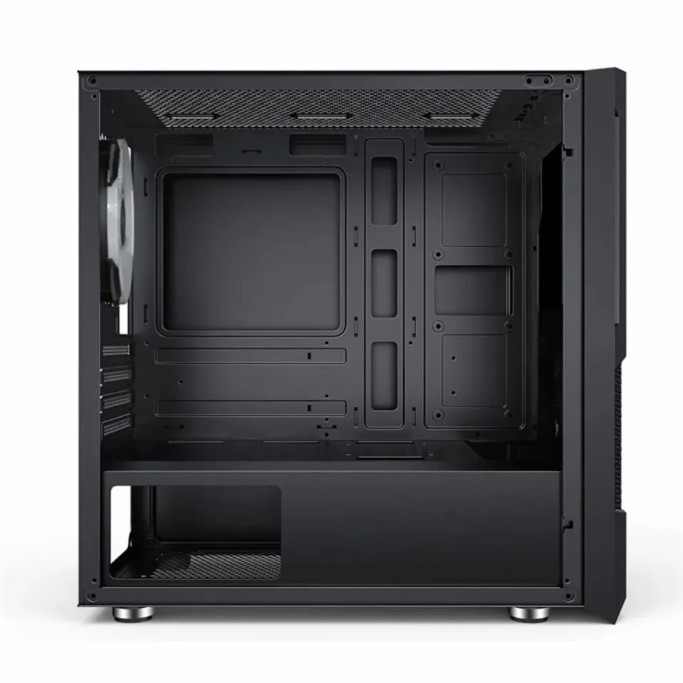 EVOLVEO M5, case mATX, 2x USB2.0 / 1x USB3.0 / 3x120mm LED / černý s průhlednou
