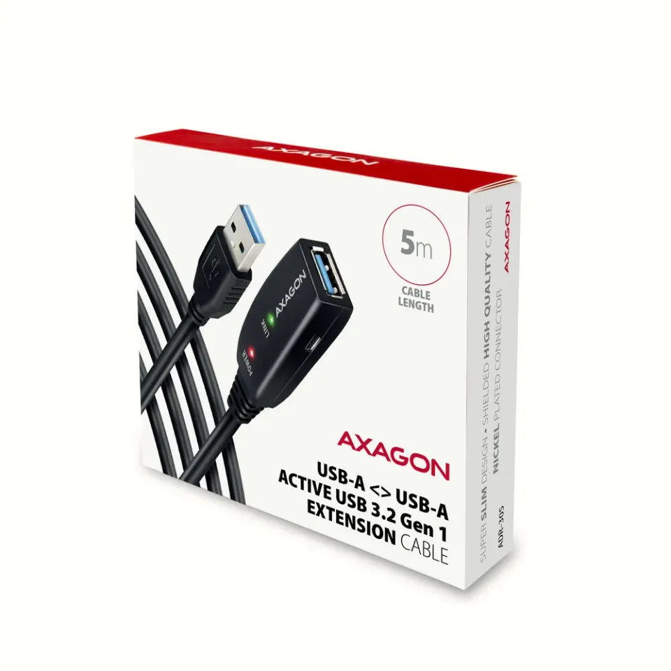 AXAGON ADR-305, USB3.2 aktivní prodlužovací / repeater kabel, 5m