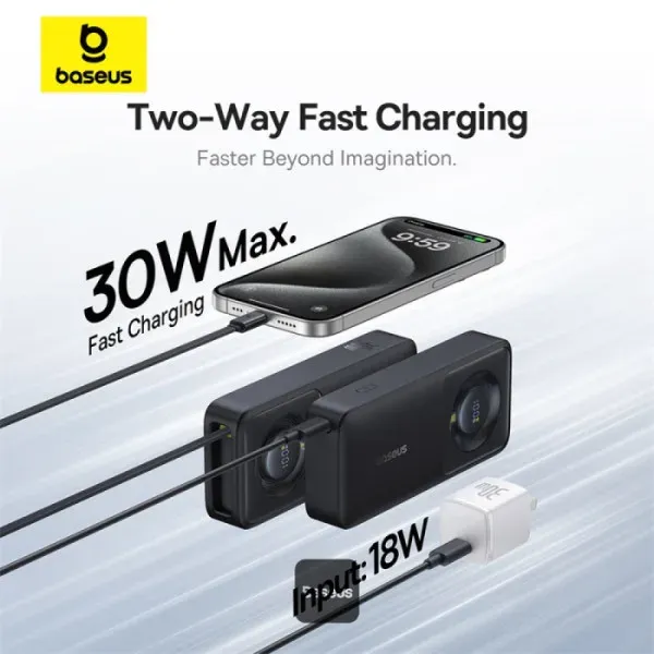 Baseus Powerbanka OS Free2Pull 10000mAh 30W černá