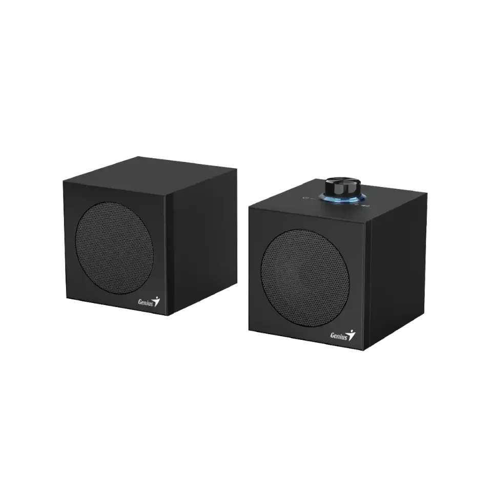 Genius SP-HF300U, Reproduktory, 2.0, 4W RMS, USB-A, USB-C, 2" měniče, dřevěné, o