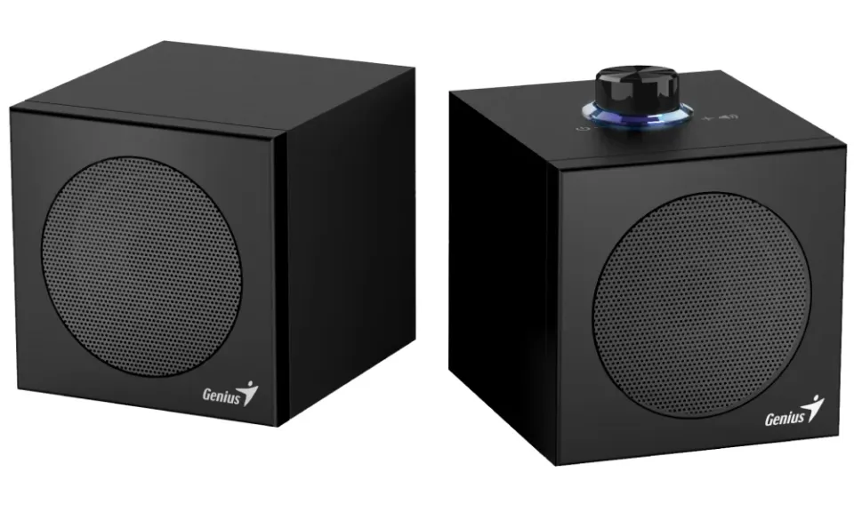 Genius SP-HF300U, Reproduktory, 2.0, 4W RMS, USB-A, USB-C, 2" měniče, dřevěné, o (31730061400)