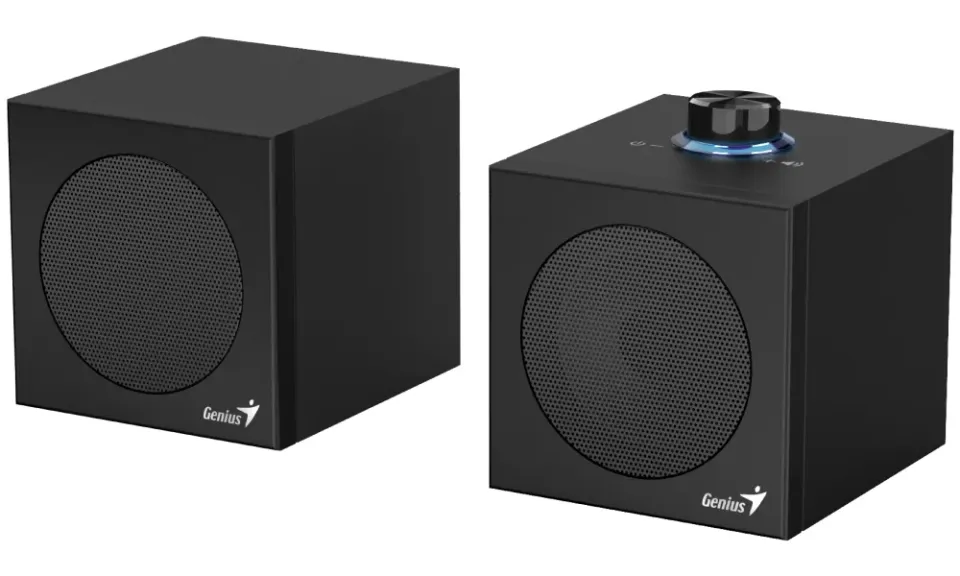 Genius SP-HF300U, Reproduktory, 2.0, 4W RMS, USB-A, USB-C, 2" měniče, dřevěné, o (31730061400)