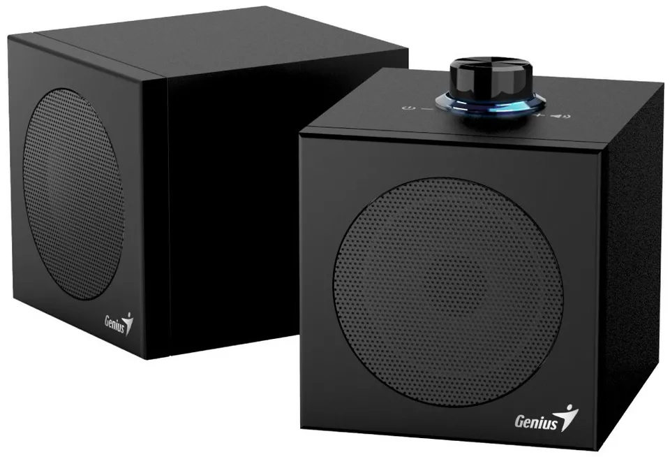 Genius SP-HF300U, Reproduktory, 2.0, 4W RMS, USB-A, USB-C, 2" měniče, dřevěné, o (31730061400)