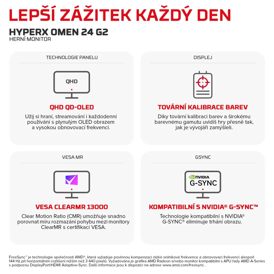 HyperX OMEN/27q/27,6"/QD-OLED/QHD/240Hz/0,03ms/Černá/3R