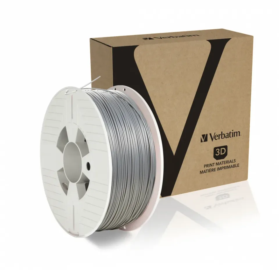 VERBATIM 3D Printer Filament PLA 1.75mm, 335m, 1kg silver/metal grey (55275)