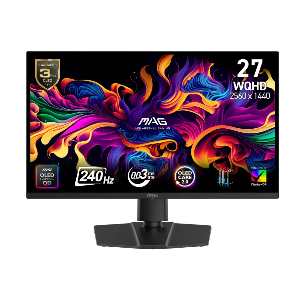 MSI MAG/271QP QD-OLED X24/26,5"/QD-OLED/QHD/240Hz/0,03ms/Černá/3R