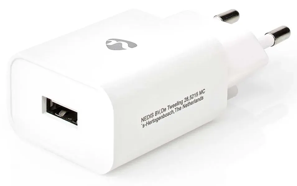 NEDIS síťová nabíječka/ 12 W/ 5 V/ 2.4 A/ rychlé nabíjení/ USB-A/ bílá