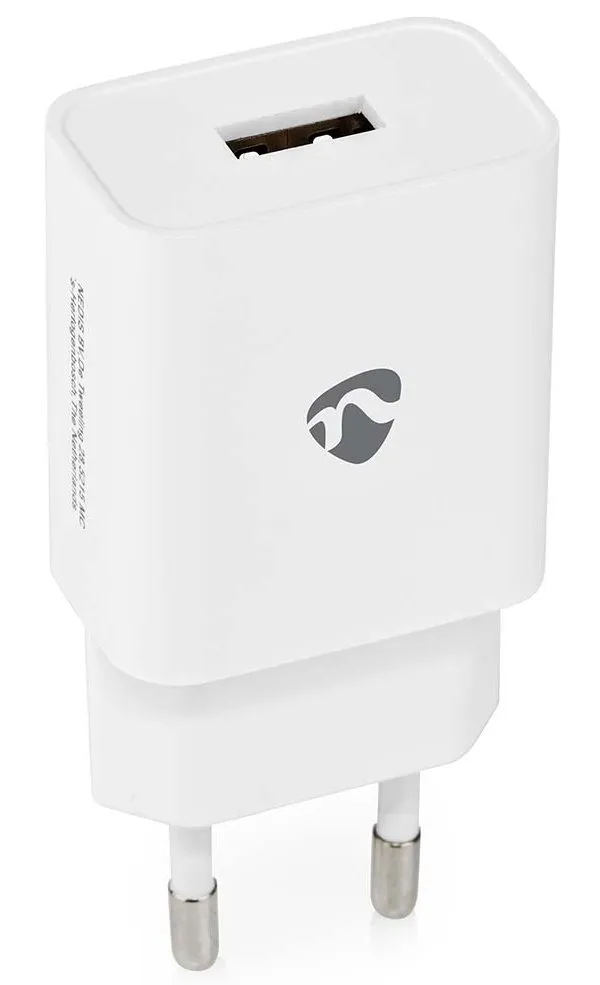 NEDIS síťová nabíječka/ 12 W/ 5 V/ 2.4 A/ rychlé nabíjení/ USB-A/ bílá