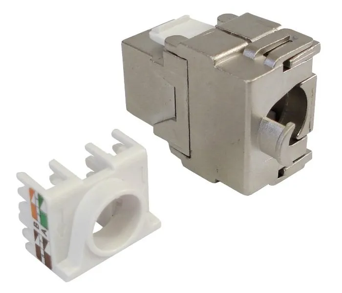 XtendLan Keystone jack RJ45, CAT6A, STP, zaklapávací zezadu bez nástroje