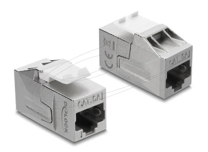 Delock Modul Keystone, spojka ze zásuvky RJ45 na zásuvku RJ45, Cat.6A stíněná