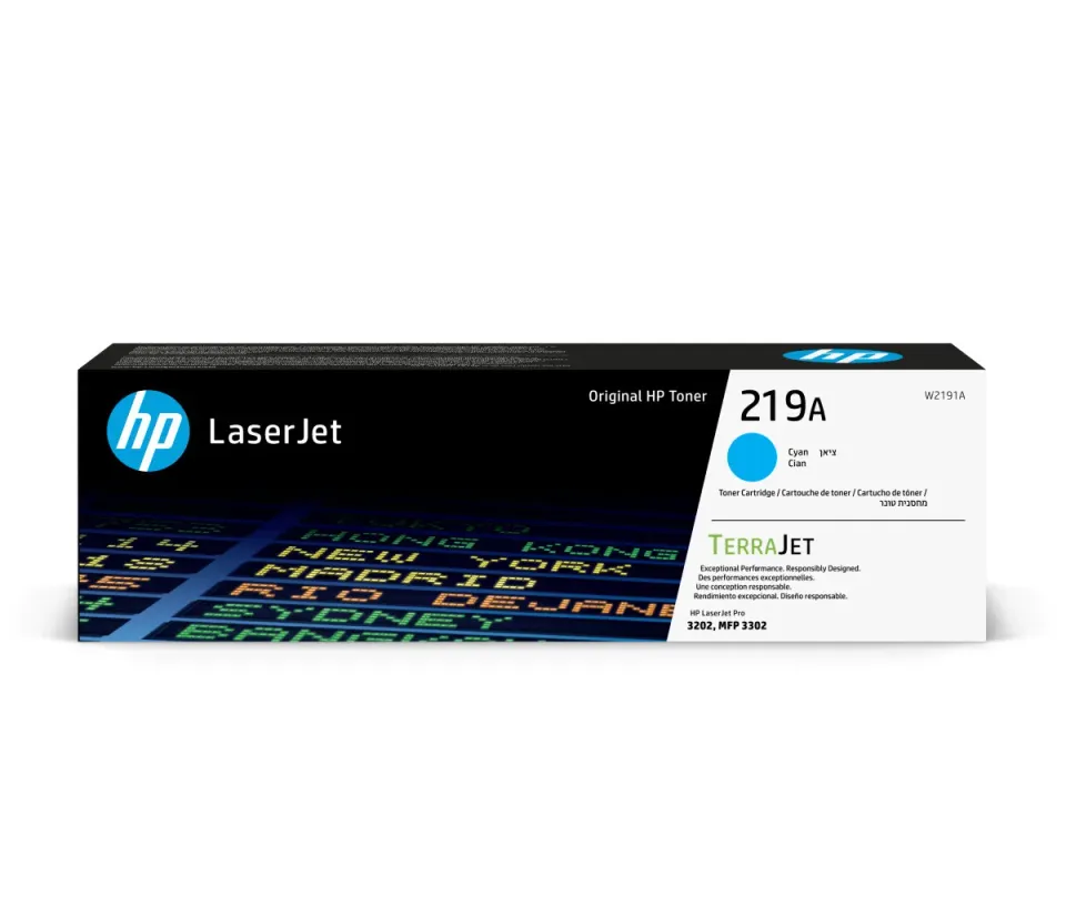 HP W2191A originální toner azurový č.219A cca 1200 str. (cyan, pro HP 3202, MFP 3302)