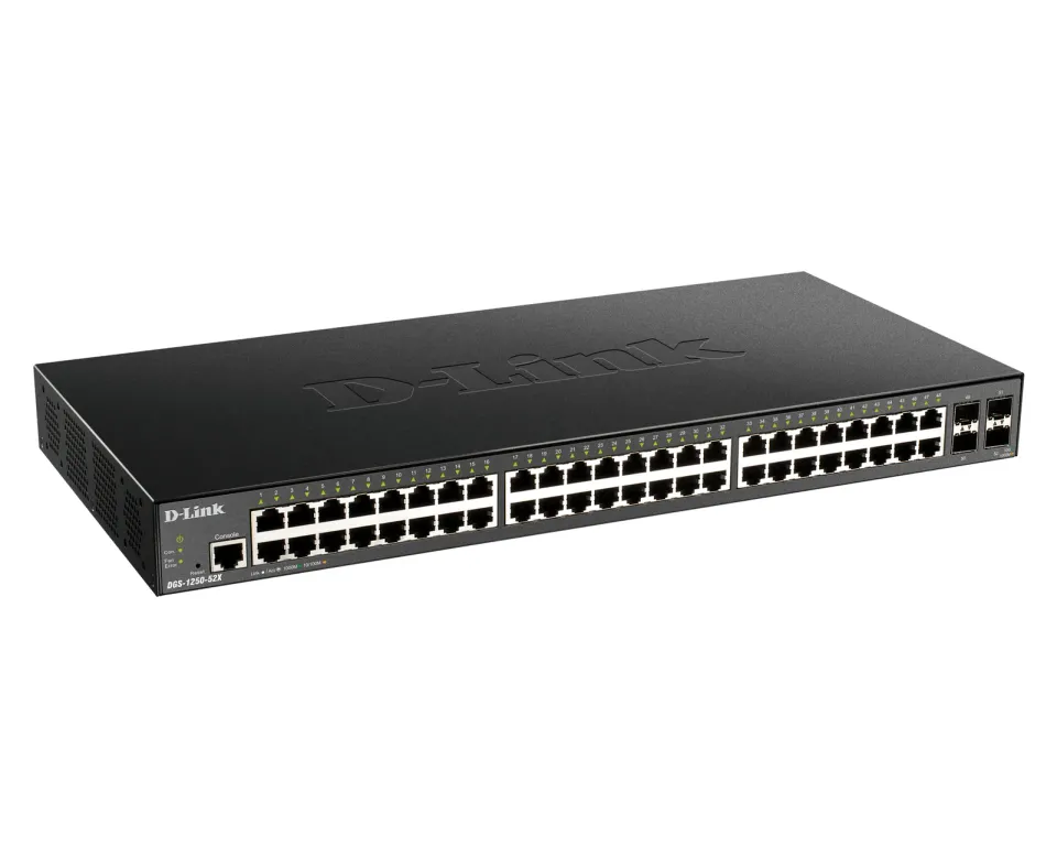 D-Link DGS-1250-52X 48-port Gigabit Smart Managed Switch with 4x 10G SFP+ ports