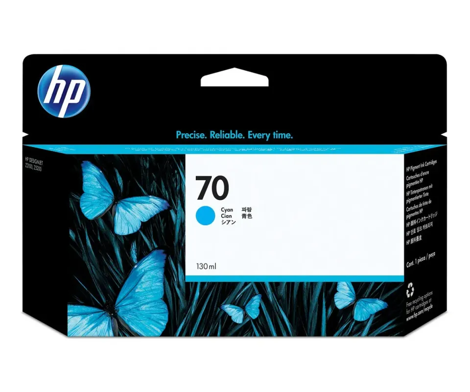 HP C9452A náplň č.70 cyan, azurová