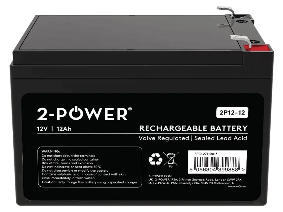 2-Power 2P12-12 12V 12Ah VRLA Baterie F2 ( Faston 250)