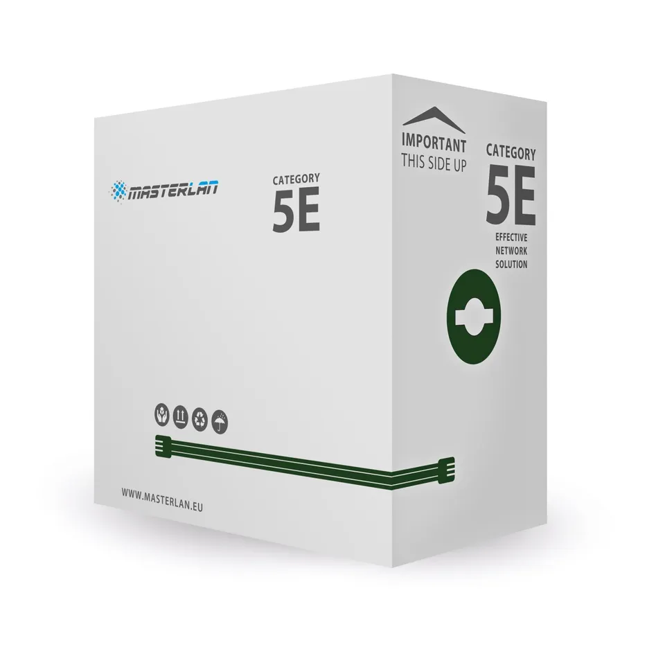 Masterlan UTP kabel drát Cat5e, PVC, 24AWG, 305m