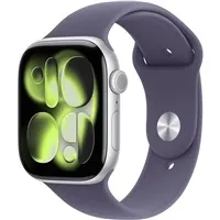 Apple Watch Series 11 GPS 46mm Silver Aluminium Case with Purple Fog Sport Band - S/M