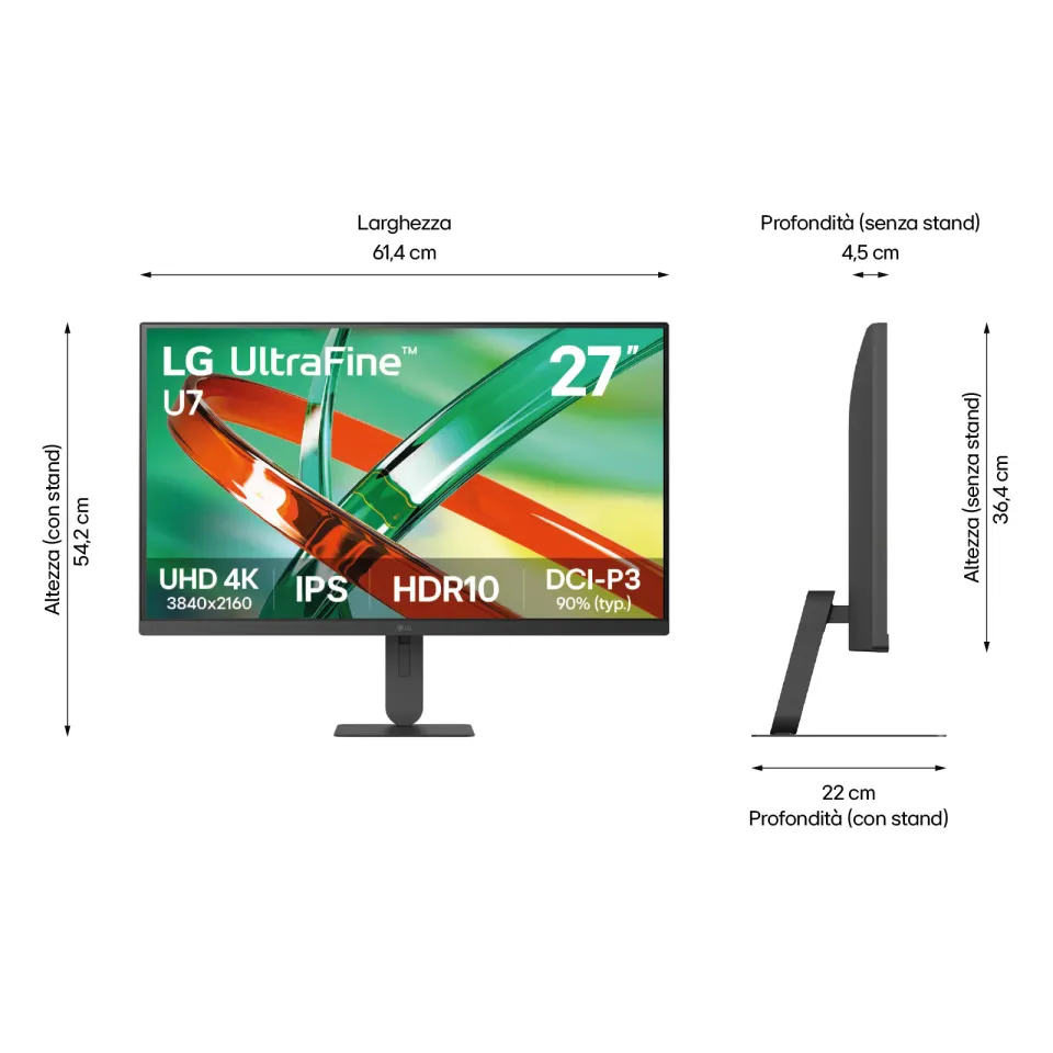 LG UltraFine/27U711B-B/27"/IPS/4K UHD/60Hz/5ms/Černá/2R
