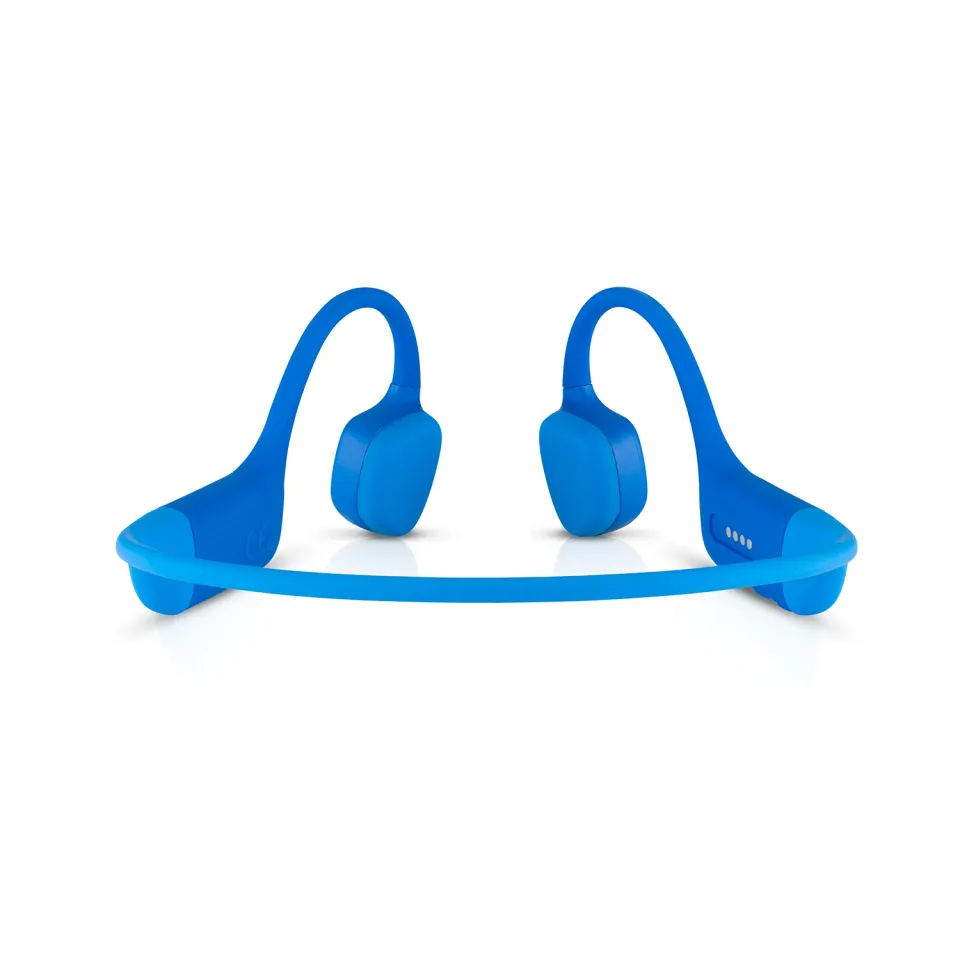 EVOLVEO BoneMax, bezdrátová sluchátka na lícní kosti, MP3 32GB, IPX8, modré