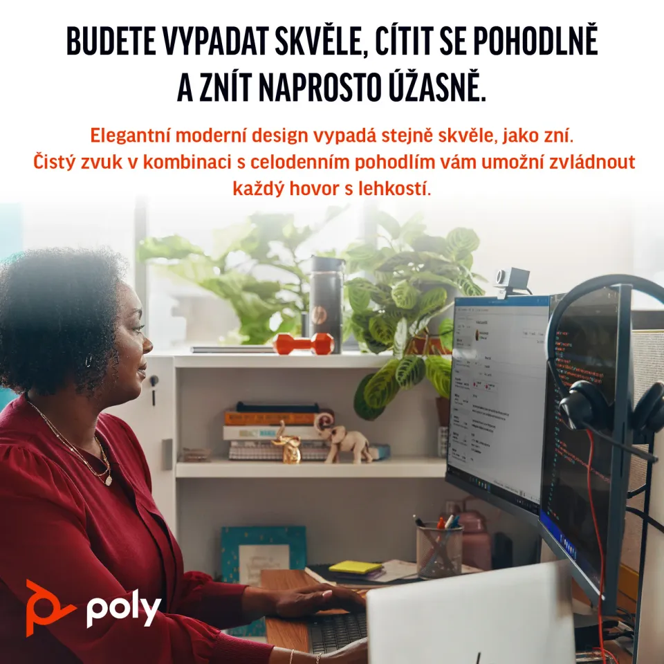 HP Poly Blackwire 3325 náhlavní souprava, MS Teams Certified, 3.5 mm jack + USB-C/A adaptér, stereo