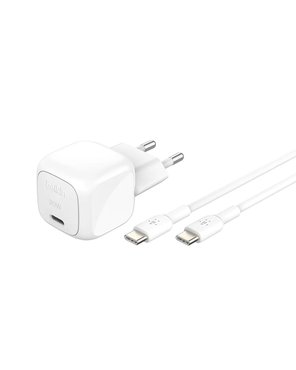 Belkin BOOST CHARGE 30W USB-C Power Delivery PPS nástěnná nabíječka + 1m USB-C n (WCA008kq1MWH-B6)