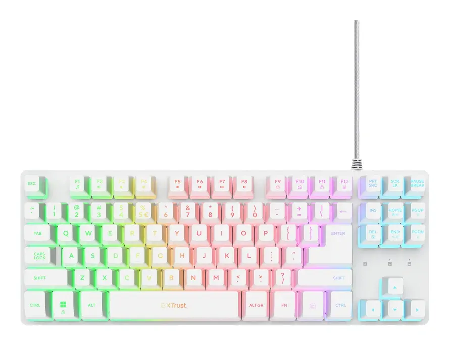 TRUST GXT833 THADO TKL KEYBOARD WHT US
