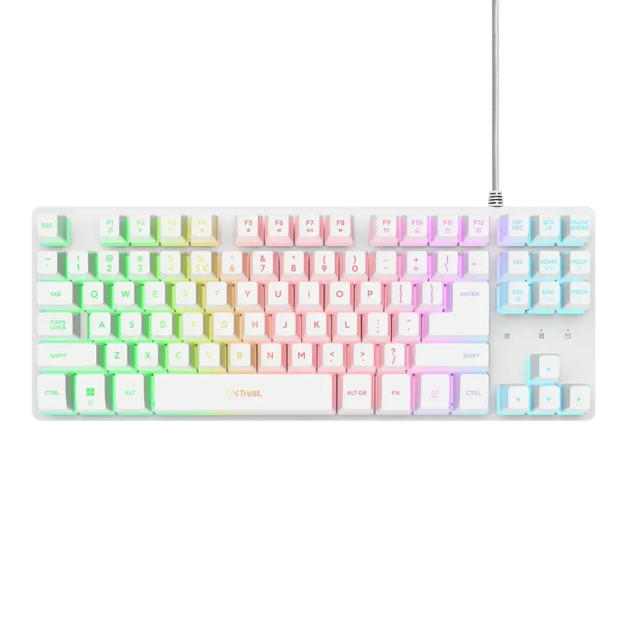 TRUST GXT833 THADO TKL KEYBOARD WHT US