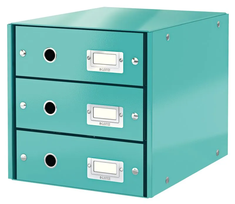 LEITZ Zásuvkový box Click&Store, 3 zásuvky, ledově modrá