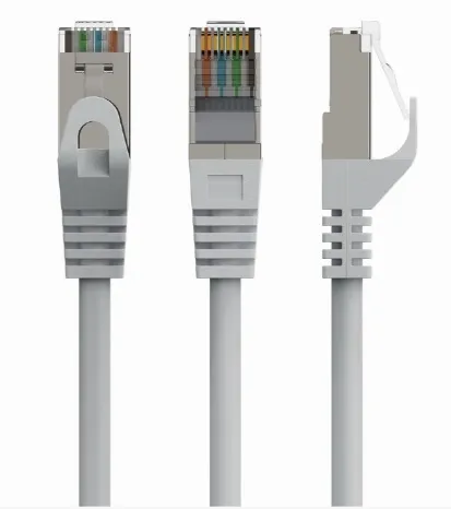 GEMBIRD PP6A-LSZHCU-20M – S/FTP Cat. 6A LSZH propojovací kabel, šedý, 20 m