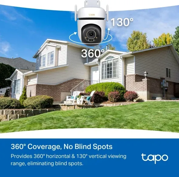 TP-Link Tapo C530WS - Venkovní WiFi kamera PTZ dome, 5MP ( (2880 × 1620 ), ONVIF