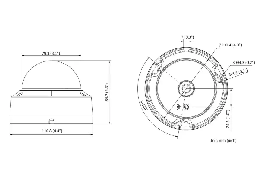 Hikvision DS-2CD1123G2-I(4mm) 2MPix IP Dome kamera; IR 30m, IP67, IK10
