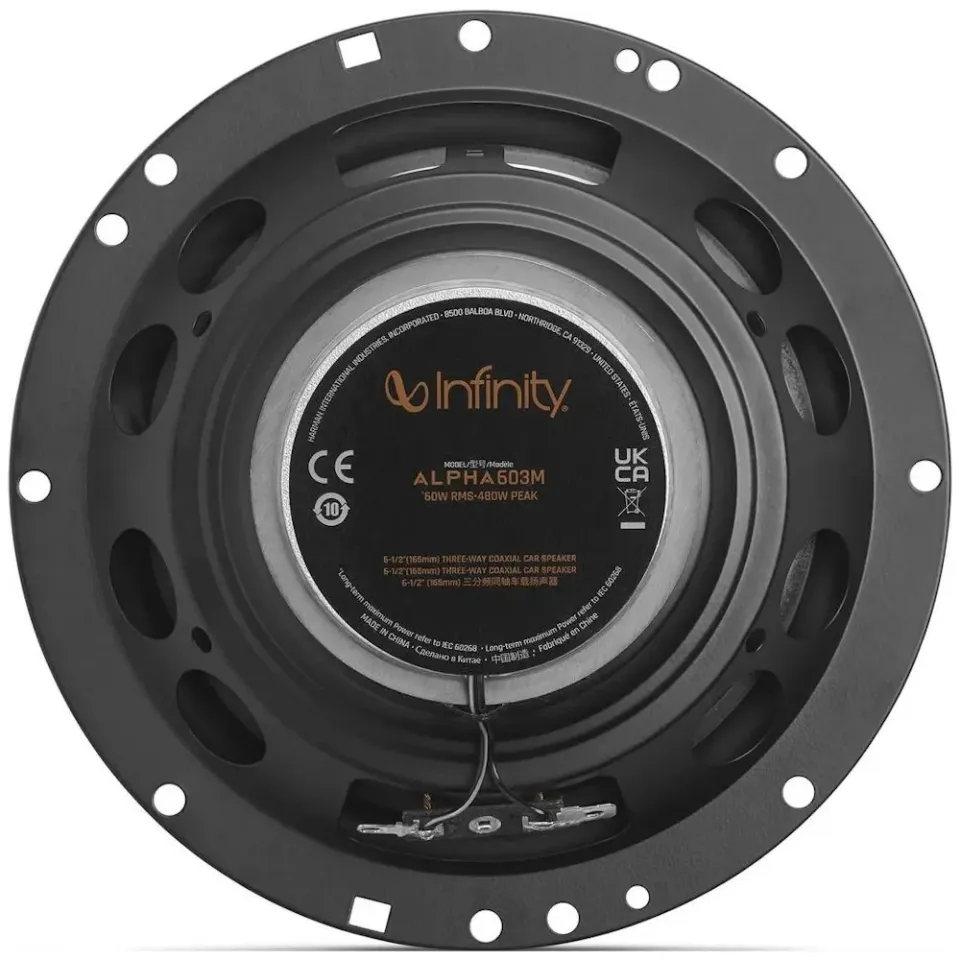 Infinity Alpha 603M / koaxiální reproduktor 165mm, 60/480W, 90dB, 55Hz–20kHz, 4ohm