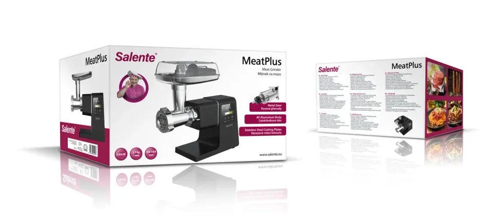 Salente MeatPlus, mlýnek na maso s digitálním dotykovým displejem, černý