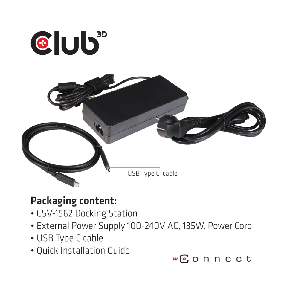 Club3D Dokovací stanice USB-C 13v1, 2xDP, 3xHDMI, 1xUSB-C, 5xUSB, 1xRJ45, 1x3.5mm, černá