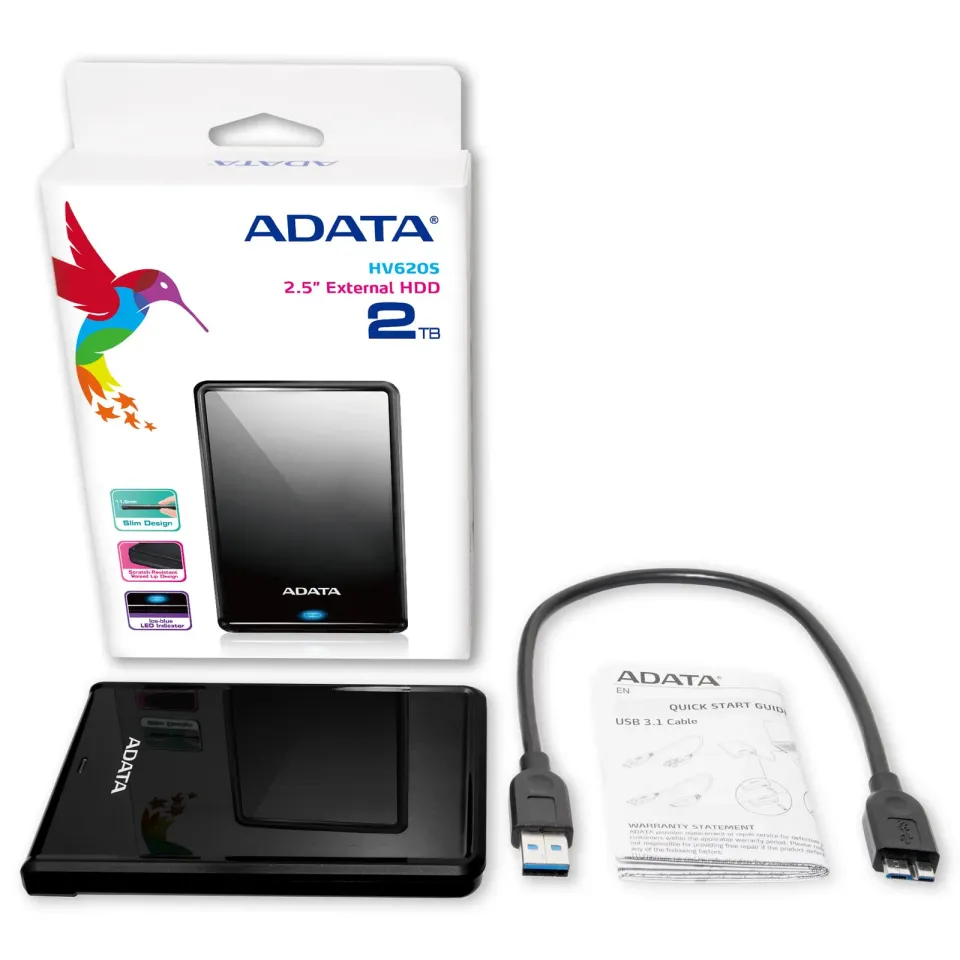 ADATA Externí HDD 4TB 2,5" USB 3.0 DashDrive HV620S, černá