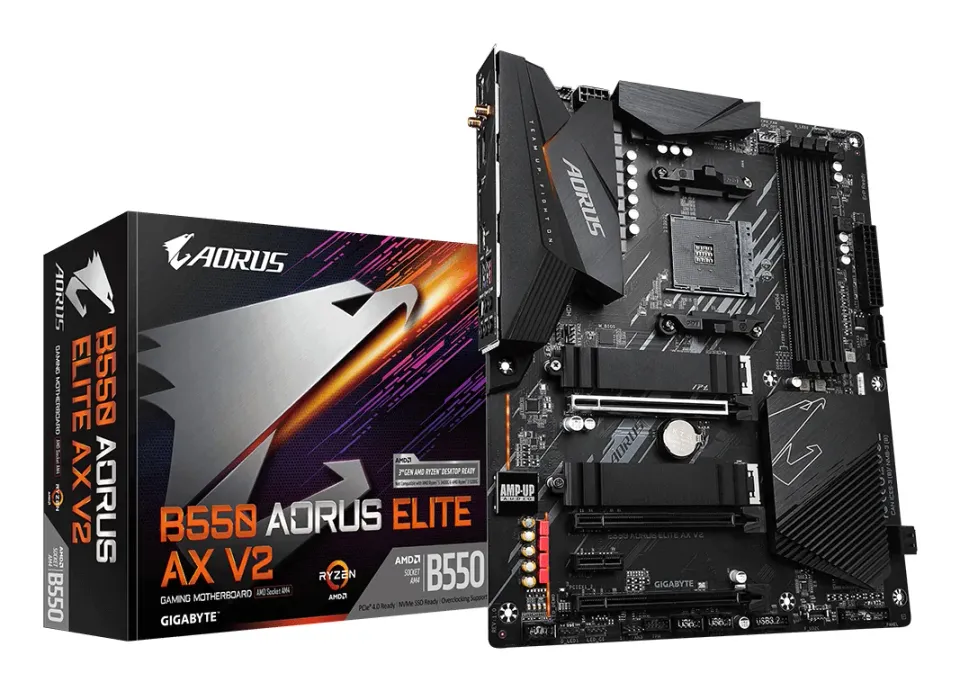 GIGABYTE MB Sc AM4 B550 AORUS ELITE AX V2, AMD B550, 4xDDR4, 1xDP, 1xHDMI