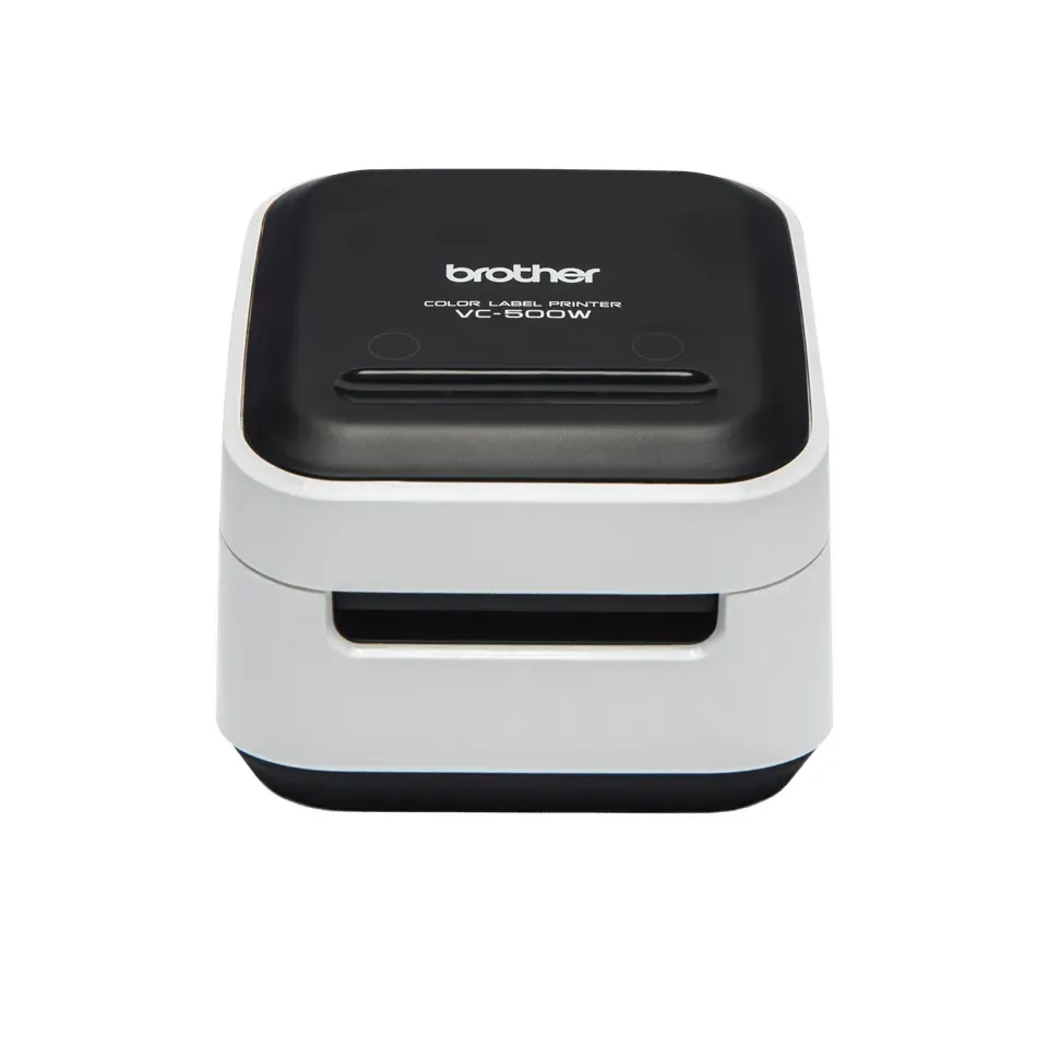 Brother VC-500W – vollfarbiger ZINK-Etikettendrucker ohne Tinte, Etiketten 9–50 mm, WLAN, USB, AirPrint, Abschneider
