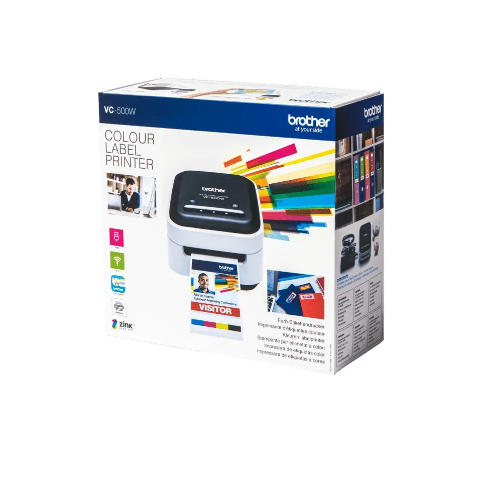 BROTHER tiskárna štítků FOTO - VC500W - WIFI, USB, COLOR bez potřeby inkoustu - Integrovaný odstřih