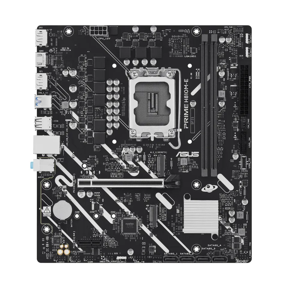 ASUS MB Sc LGA1851 PRIME H810M-E-CSM, Intel H810, 2xDDR5, 2xDP, 1xHDMI, mATX