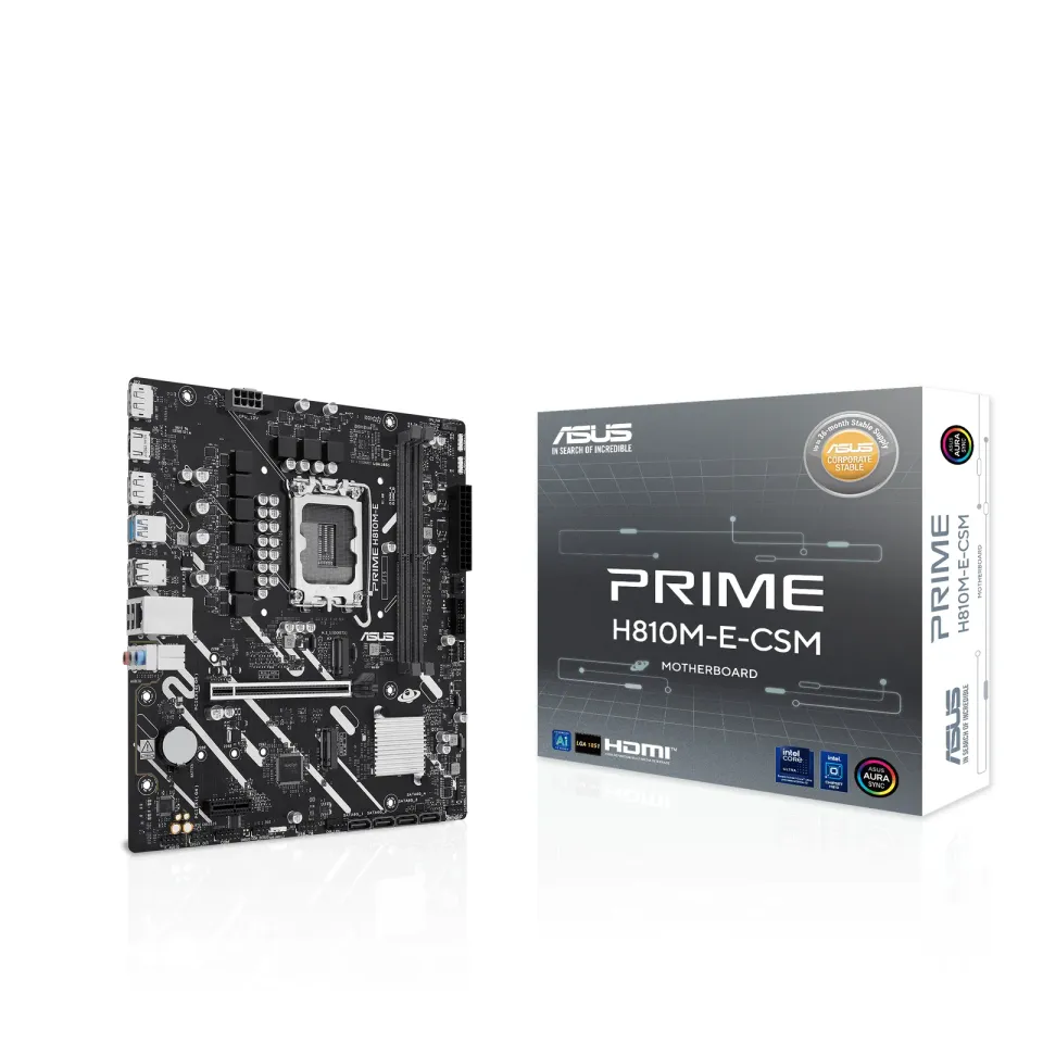 ASUS MB Sc LGA1851 PRIME H810M-E-CSM, Intel H810, 2xDDR5, 2xDP, 1xHDMI, mATX